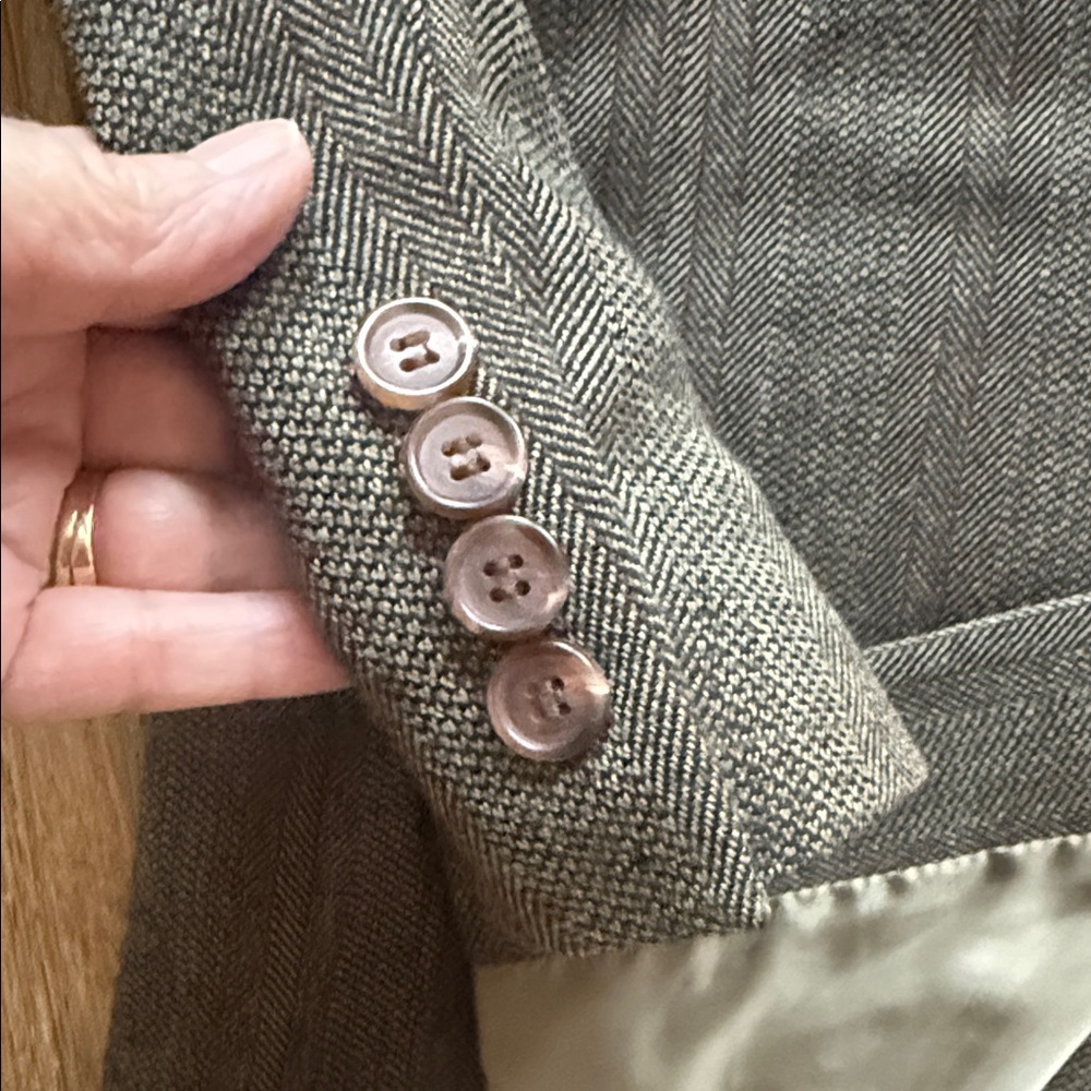 Ralph Lauren Men’s Herringbone Tweed Wool Men's Brown Blazer 44L - Picture 5 of 10